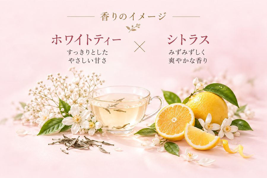 香りのイメージ：ホワイトティー×シトラス